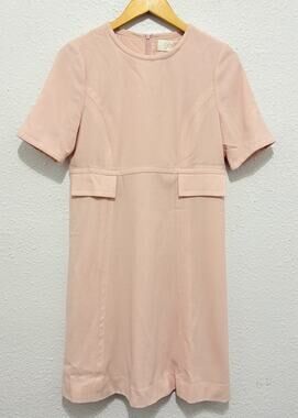 NWT Goat Baby Pink Wool Dress Geranium Career Work Preppy Jackie O